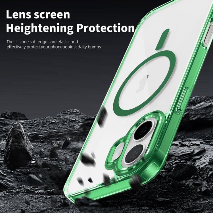 For iPhone 16 Ice Color Magnetic Series Magsafe Magnetic PC Hybrid TPU Phone Case(Green) - iPhone 16 Cases by buy2fix | Online Shopping UK | buy2fix