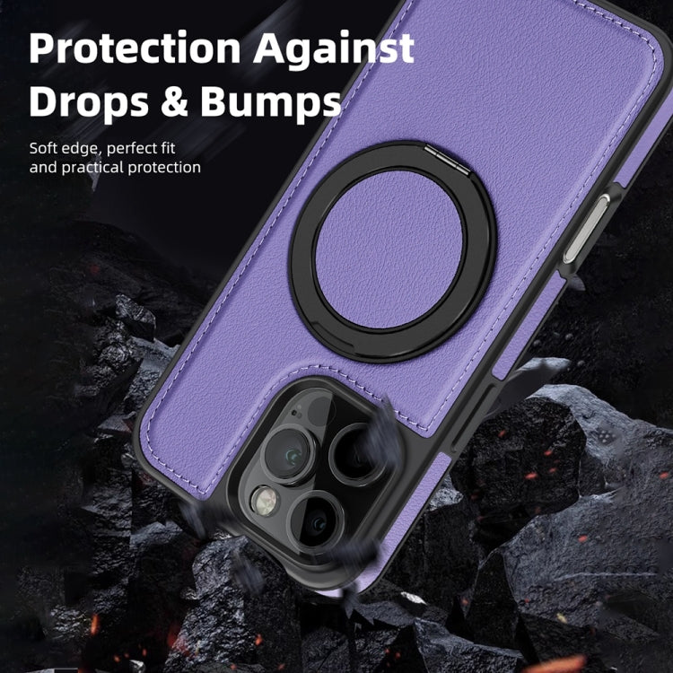 For iPhone 16 Pro Max Yashi 360 Degree Rotating MagSafe Holder Phone Case(Purple) - iPhone 16 Pro Max Cases by buy2fix | Online Shopping UK | buy2fix