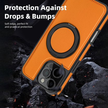 For iPhone 16 Pro Max Yashi 360 Degree Rotating MagSafe Holder Phone Case(Orange) - iPhone 16 Pro Max Cases by buy2fix | Online Shopping UK | buy2fix