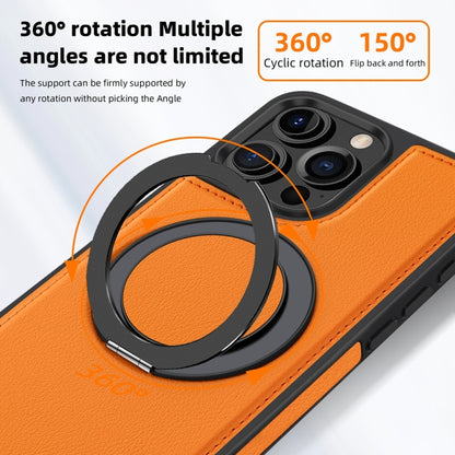 For iPhone 16 Yashi 360 Degree Rotating MagSafe Holder Phone Case(Orange) - iPhone 16 Cases by buy2fix | Online Shopping UK | buy2fix