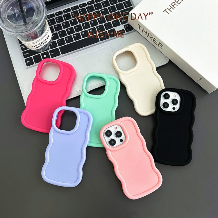 For iPhone 16 Pro Max Big Wave Puff Shape TPU Phone Case(Black) - iPhone 16 Pro Max Cases by buy2fix | Online Shopping UK | buy2fix