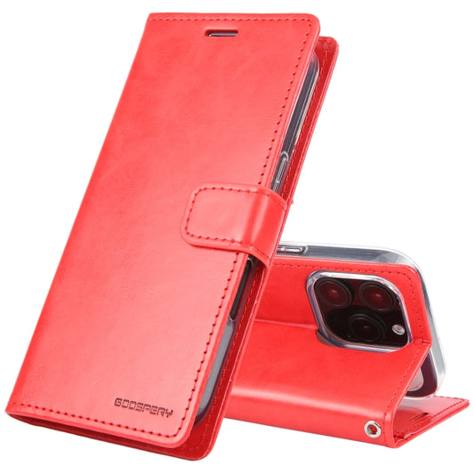 For iPhone 16 Pro GOOSPERY BLUE MOON Crazy Horse Texture Leather Phone Case(Red) - iPhone 16 Pro Cases by GOOSPERY | Online Shopping UK | buy2fix