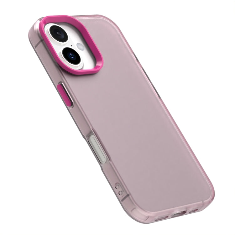 For iPhone 16 Candy PC Hybrid TPU Shockproof Phone Case(Red) - iPhone 16 Cases by buy2fix | Online Shopping UK | buy2fix