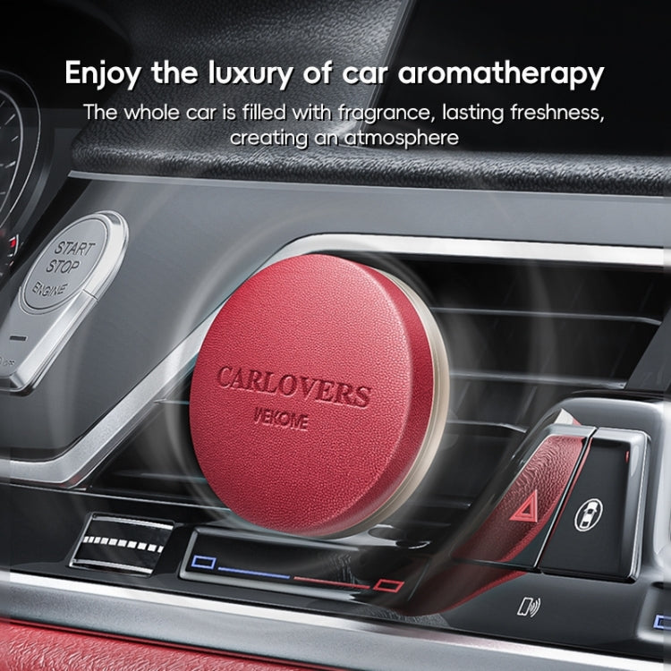 WEKOME WT-CA07 K-Captain Genuine Leather Solid Car Aroma Diffuser(Red) - Air Freshener by WK | Online Shopping UK | buy2fix