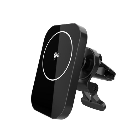 CW12 15W Max QI Standard Magnetic Wireless Charging Car Holder(Black) - Wireless Charger Holders by buy2fix | Online Shopping UK | buy2fix