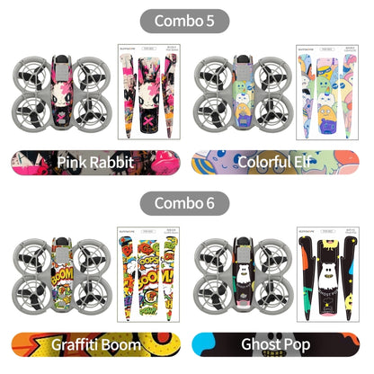 For DJI Neo 2pcs Combo Drone Body Protective Stickers(Green Puppy + Monster Party) - Stickers by Sunnylife | Online Shopping UK | buy2fix