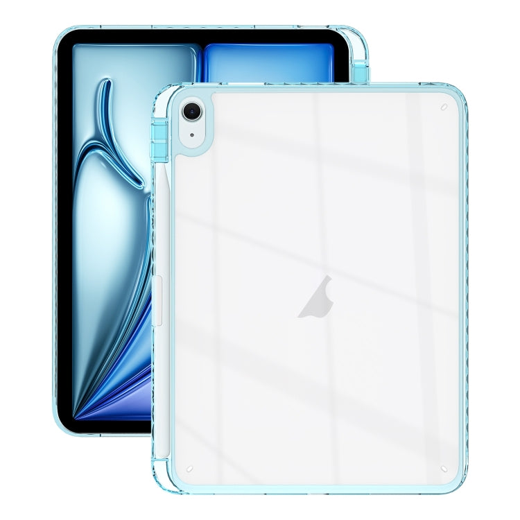 For iPad Air 11 2024 / 2022 10.9 Acrylic Hybrid TPU Tablet Case with Pen Slot(Light Blue) - iPad Air 11 2024 Cases by buy2fix | Online Shopping UK | buy2fix