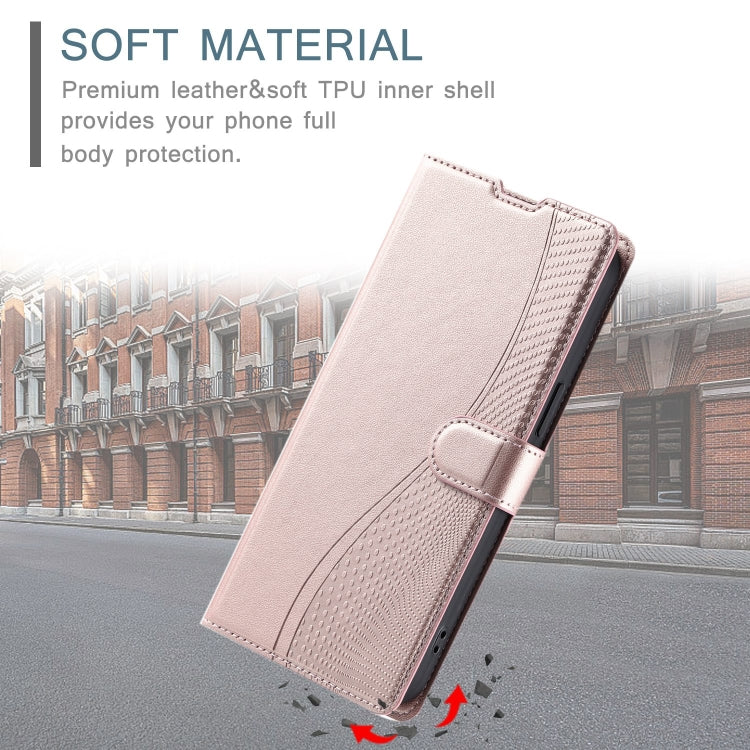 For iPhone 16 Pro Max Voltage Ultra-thin Dot Leather Phone Case(Rose Gold) - iPhone 16 Pro Max Cases by buy2fix | Online Shopping UK | buy2fix