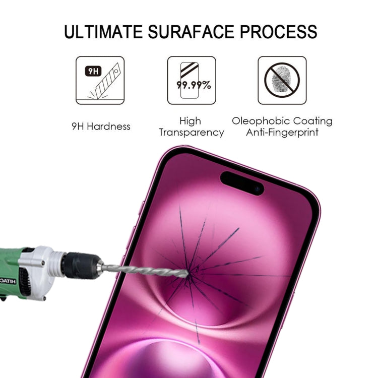 For iPhone 16 Plus 25pcs Full Glue Screen Tempered Glass Film - iPhone 16 Plus Tempered Glass by buy2fix | Online Shopping UK | buy2fix