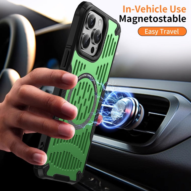 For iPhone 16 Pro Max Ice Front Cooling MagSafe Magnetic Phone Case(Green) - iPhone 16 Pro Max Cases by buy2fix | Online Shopping UK | buy2fix