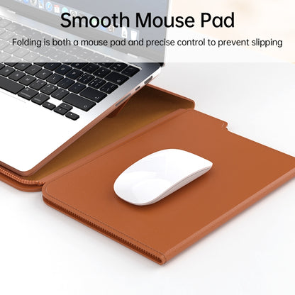 Multifunctional Laptop PU Magnetic Stand Split Liner Bag with Mouse Pad Function, Size:13-14 inch(Dark Blue) - 13.3 inch by buy2fix | Online Shopping UK | buy2fix