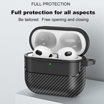 For AirPods 4 Carbon Fiber Texture Bluetooth Earphone Protective Case(Grey) - For AirPods 4 by buy2fix | Online Shopping UK | buy2fix