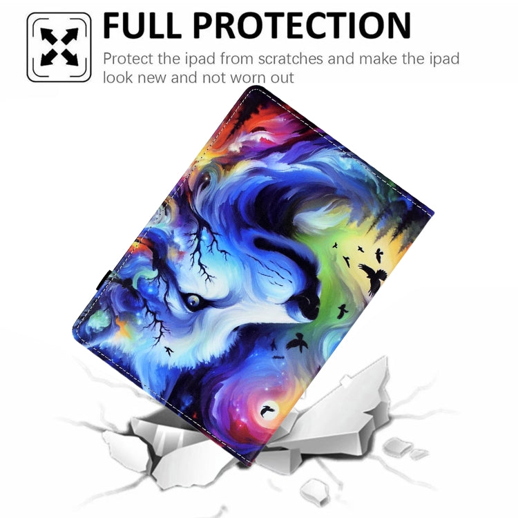 For iPad Pro 11 2024 Painted Pattern Leather Tablet Case(Star Wolf) - iPad Pro 11 2024 Cases by buy2fix | Online Shopping UK | buy2fix