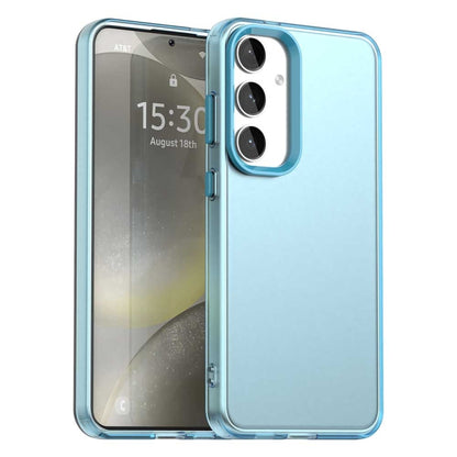 For Samsung Galaxy S25 5G Candy PC Hybrid TPU Shockproof Phone Case(Blue) - Galaxy S25 5G Cases by buy2fix | Online Shopping UK | buy2fix