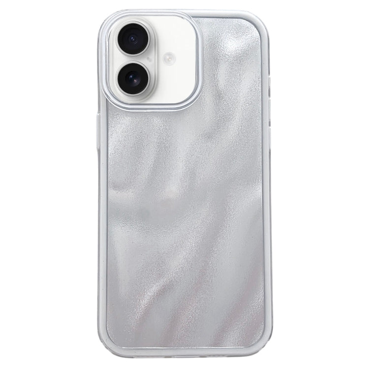 For iPhone 16 Plus Quicksand Texture Glitter TPU Hybrid PC Phone Case(White) - iPhone 16 Plus Cases by buy2fix | Online Shopping UK | buy2fix