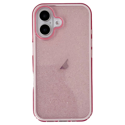 For iPhone 16 IMD 3 in 1 Glitter TPU Hybrid PC Phone Case(Pink) - iPhone 16 Cases by buy2fix | Online Shopping UK | buy2fix