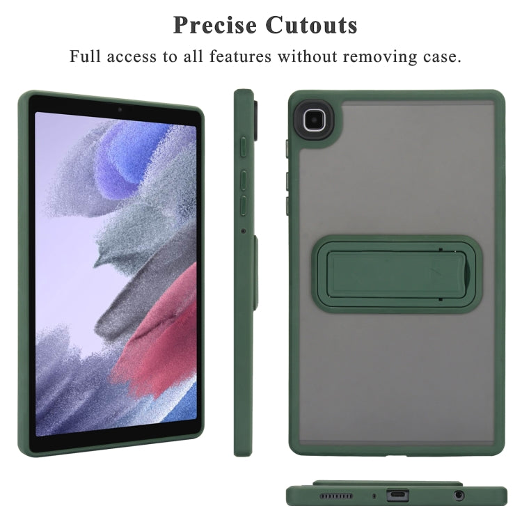 For Samsung Galaxy Tab A9 Skin Feel Holder PC Hybrid TPU Tablet Case(Dark Green) - Galaxy Tab A9 by buy2fix | Online Shopping UK | buy2fix