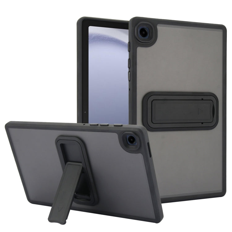 For Samsung Galaxy Tab A9+ Skin Feel Holder PC Hybrid TPU Tablet Case(Black) - Galaxy Tab A9+ by buy2fix | Online Shopping UK | buy2fix