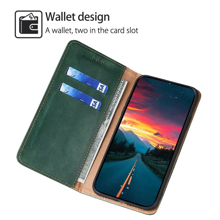 For iPhone 16 Pro Gloss Oil Solid Color Magnetic Leather Phone Case(Green) - iPhone 16 Pro Cases by buy2fix | Online Shopping UK | buy2fix