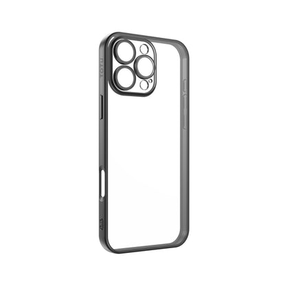 For iPhone 16 Pro TOTU PC-2 Soft Jane Series Electroplated TPU Phone Case with Lens Film(Black) - iPhone 16 Pro Cases by TOTUDESIGN | Online Shopping UK | buy2fix