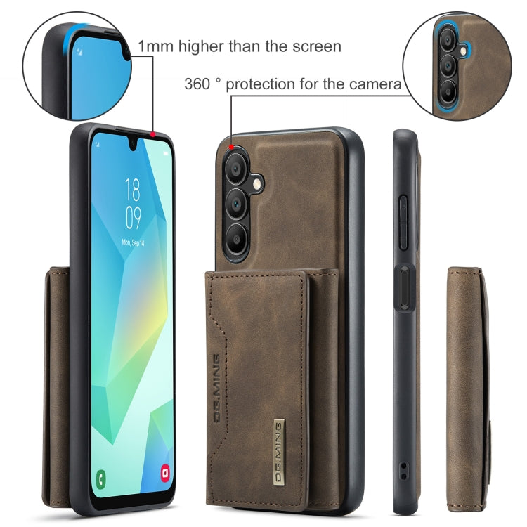 For Samsung Galaxy A16 5G DG.MING M2 Series 3-Fold Multi Card Bag + Magnetic Phone Case(Coffee) - Galaxy Phone Cases by DG.MING | Online Shopping UK | buy2fix