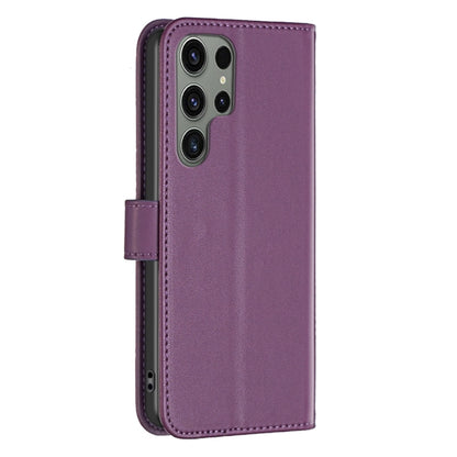 For Samsung Galaxy S25 Ultra 5G Magnetic Buckle Leather Phone Case(Dark Purple) - Galaxy Phone Cases by buy2fix | Online Shopping UK | buy2fix