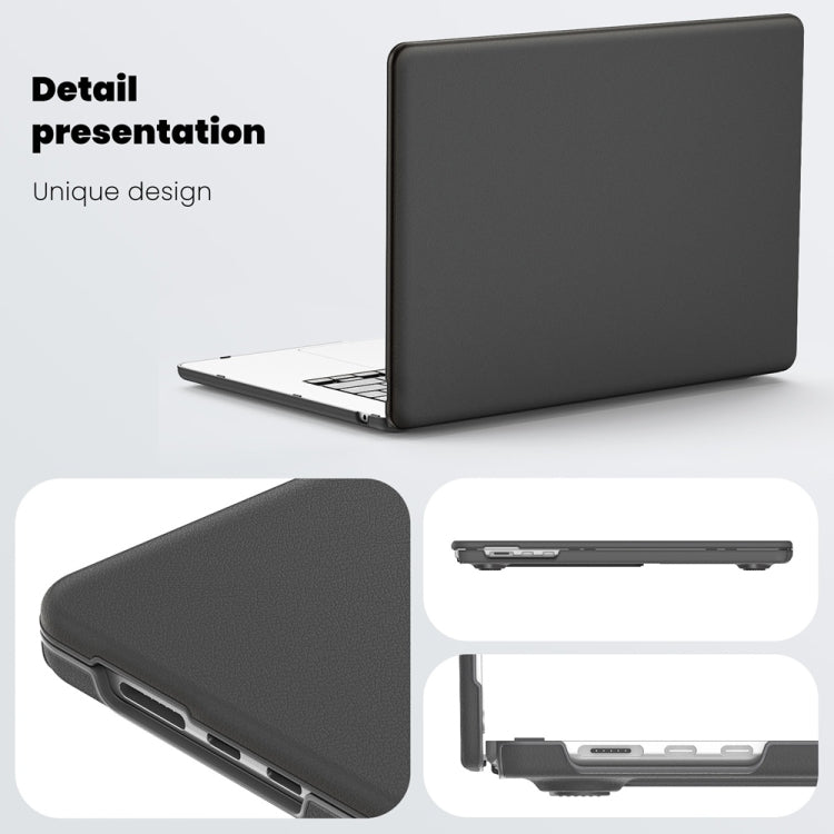 For MacBook Air 15.3 inch A3114 / A2941 Business Magnetic Holder PC + PU Laptop Protective Case(Grey) - MacBook Air Cases by buy2fix | Online Shopping UK | buy2fix