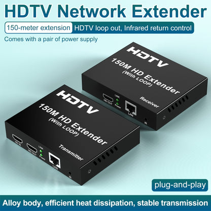 150m HDTV Network Extender(EU Plug) - Amplifier by buy2fix | Online Shopping UK | buy2fix