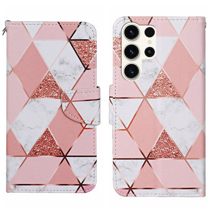 For Samsung Galaxy S25 Ultra 5G Colored Drawing Pattern Leather Phone Case(Marble) - Galaxy S25 Ultra 5G Cases by buy2fix | Online Shopping UK | buy2fix