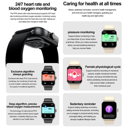 ZW36A 1.83 inch BT Call Smart Watch, Blood oxygen / Blood Pressure / Heart Rate(Pink) - Smart Wristbands by buy2fix | Online Shopping UK | buy2fix