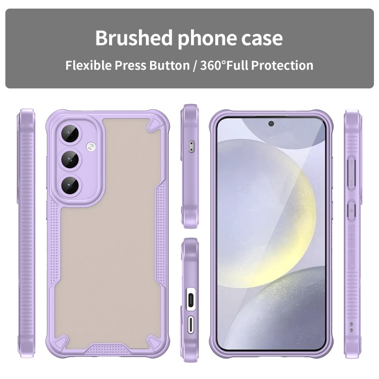 For Samsung Galaxy S25+ 5G Armor Glaze PC Hybrid TPU Phone Case(Purple) - Galaxy S25+ 5G Cases by buy2fix | Online Shopping UK | buy2fix