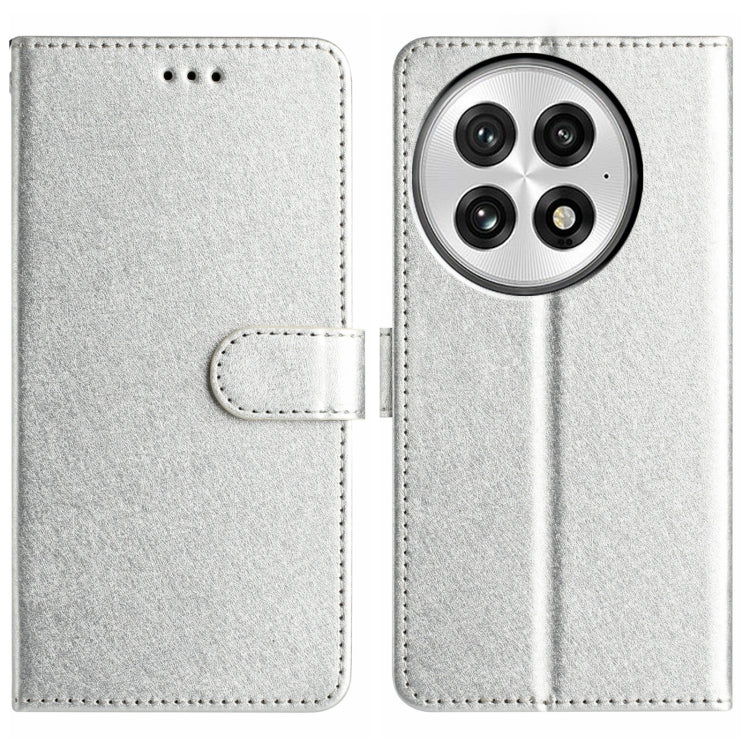 For OnePlus 13 Silk Texture Horizontal Flip Leather Phone Case(Silver) - OnePlus Cases by buy2fix | Online Shopping UK | buy2fix