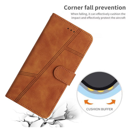 For OnePlus 13 Skin-feel Stitching Leather Phone Case(Brown) - OnePlus Cases by buy2fix | Online Shopping UK | buy2fix