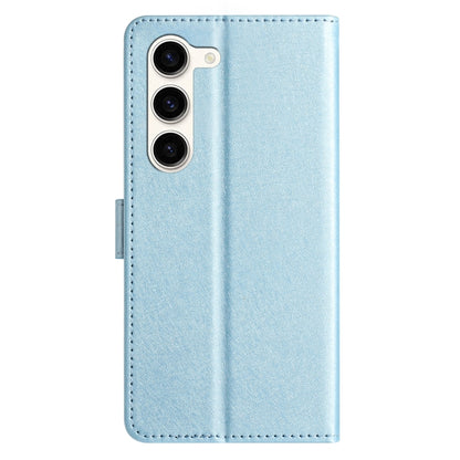 For Samsung Galaxy S25 5G Silk Texture Horizontal Flip Leather Phone Case(Light Blue) - Galaxy S25 5G Cases by buy2fix | Online Shopping UK | buy2fix