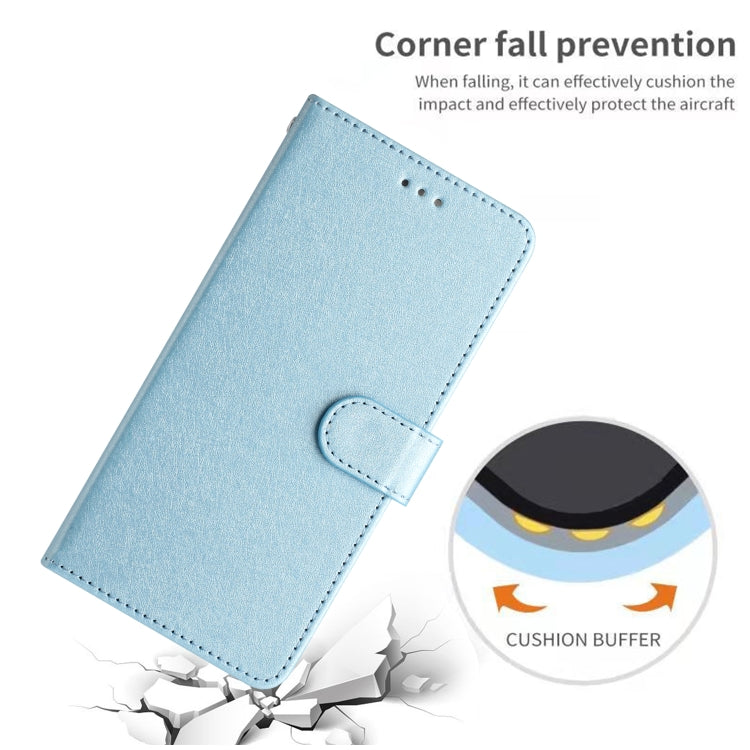 For Samsung Galaxy S25 5G Silk Texture Horizontal Flip Leather Phone Case(Light Blue) - Galaxy S25 5G Cases by buy2fix | Online Shopping UK | buy2fix