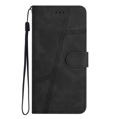 For Samsung Galaxy S25 5G Skin-feel Stitching Leather Phone Case(Black) - Galaxy S25 5G Cases by buy2fix | Online Shopping UK | buy2fix