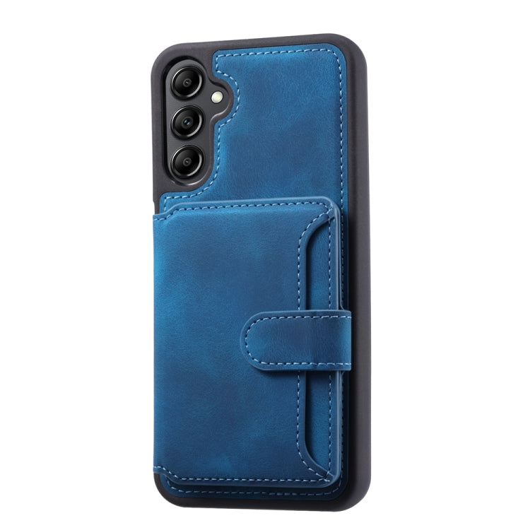 For Samsung Galaxy S25 5G Skin Feel Dream RFID Anti-theft PU Card Bag Phone Case(Peacock Blue) - Galaxy S25 5G Cases by buy2fix | Online Shopping UK | buy2fix