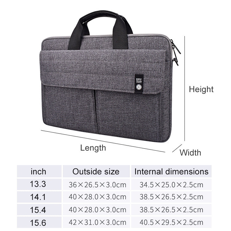 ST08 Handheld Briefcase Carrying Storage Bag with Shoulder Strap for 13.3 inch Laptop(Black) - 13.3 inch by buy2fix | Online Shopping UK | buy2fix