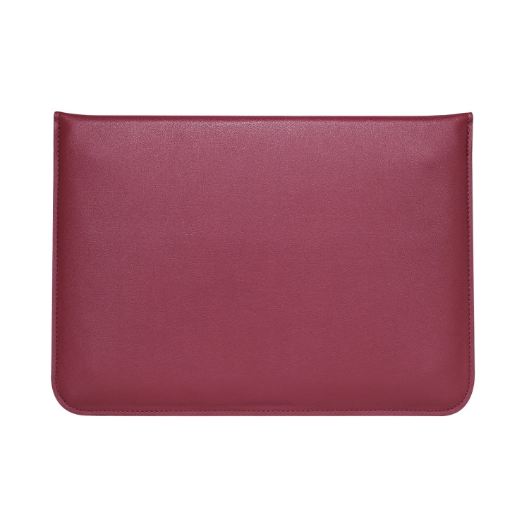 PU Leather Ultra-thin Envelope Bag Laptop Bag for MacBook Air / Pro 11 inch, with Stand Function(Wine Red) - Protective Bags by buy2fix | Online Shopping UK | buy2fix