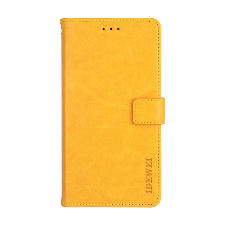 For Blackview BV5500 idewei Crazy Horse Texture Horizontal Flip Leather Case with Holder & Card Slots & Wallet(Yellow) - More Brand by idewei | Online Shopping UK | buy2fix