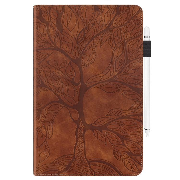 For Huawei MediaPad M5 10.8 inch Life Tree Series Horizontal Flip Leather Case with Holder & Card Slots & Pen Slot(Brown) - Huawei by buy2fix | Online Shopping UK | buy2fix