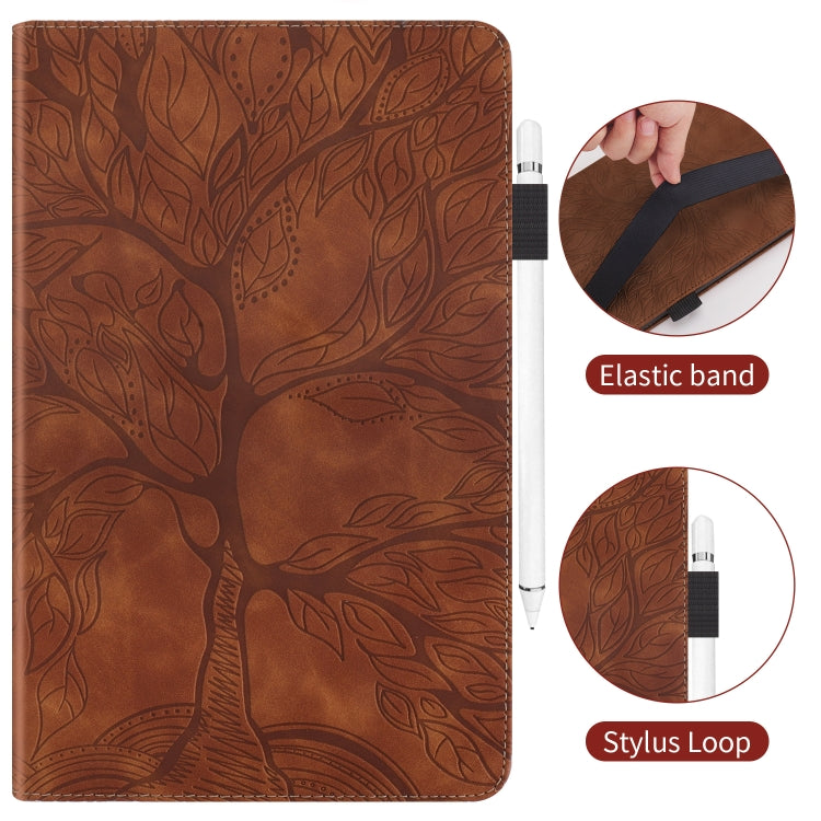 For Huawei MediaPad M5 10.8 inch Life Tree Series Horizontal Flip Leather Case with Holder & Card Slots & Pen Slot(Brown) - Huawei by buy2fix | Online Shopping UK | buy2fix