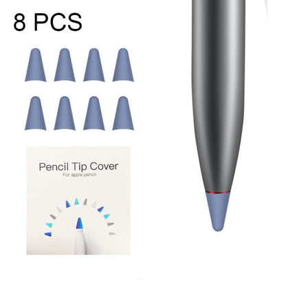 8 PCS Non-slip Mute Wear-resistant Nib Cover for M-pencil Lite (Gray Blue) - Pencil Accessories by buy2fix | Online Shopping UK | buy2fix