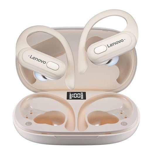 Lenovo XT60 Bluetooth 5.3 Ear-mounted Sports Wireless Bluetooth Earphone (White) - Bluetooth Earphone by Lenovo | Online Shopping UK | buy2fix