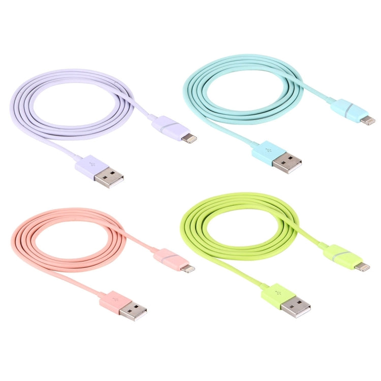 1m Circular Bobbin Gift Box Style 8 Pin to USB Data Sync Cable with Indicator for iPhone, iPad(Blue) - Normal Style Cable by buy2fix | Online Shopping UK | buy2fix