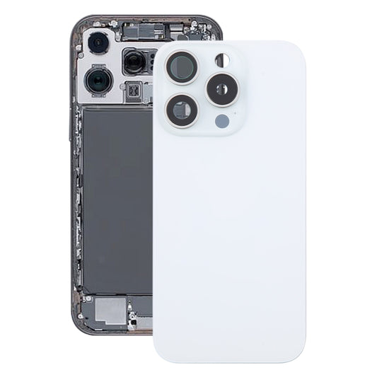 For iPhone 16 Pro Max Original Glass Battery Back Cover with Camera Lens Cover(White) -  by buy2fix | Online Shopping UK | buy2fix