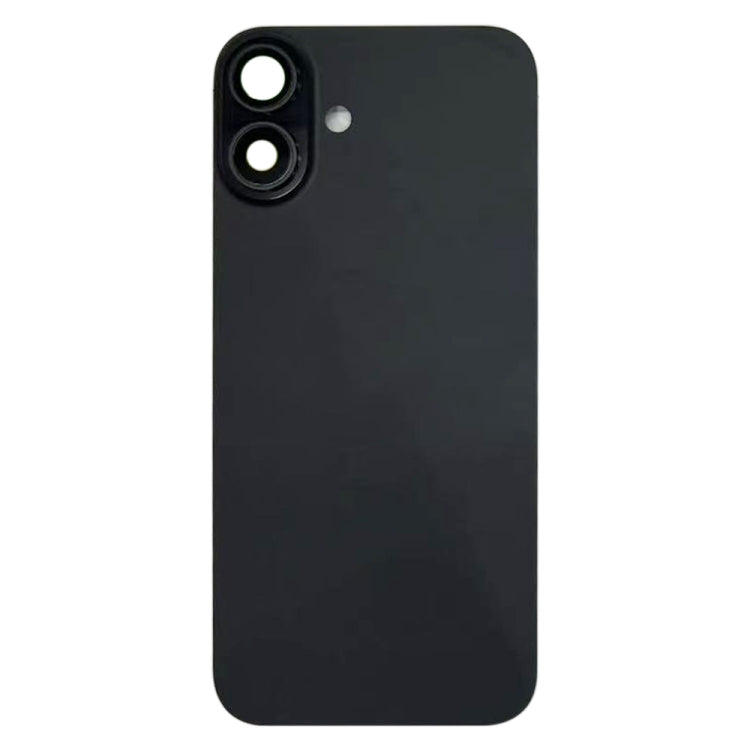 For iPhone 16 Plus Battery Back Cover with Camera Lens Cover(Black) -  by buy2fix | Online Shopping UK | buy2fix