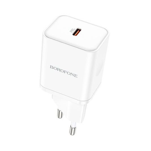 Borofone BN6 PD 20W Single Port Travel Charger, EU Plug(White) - USB Charger by Borofone | Online Shopping UK | buy2fix