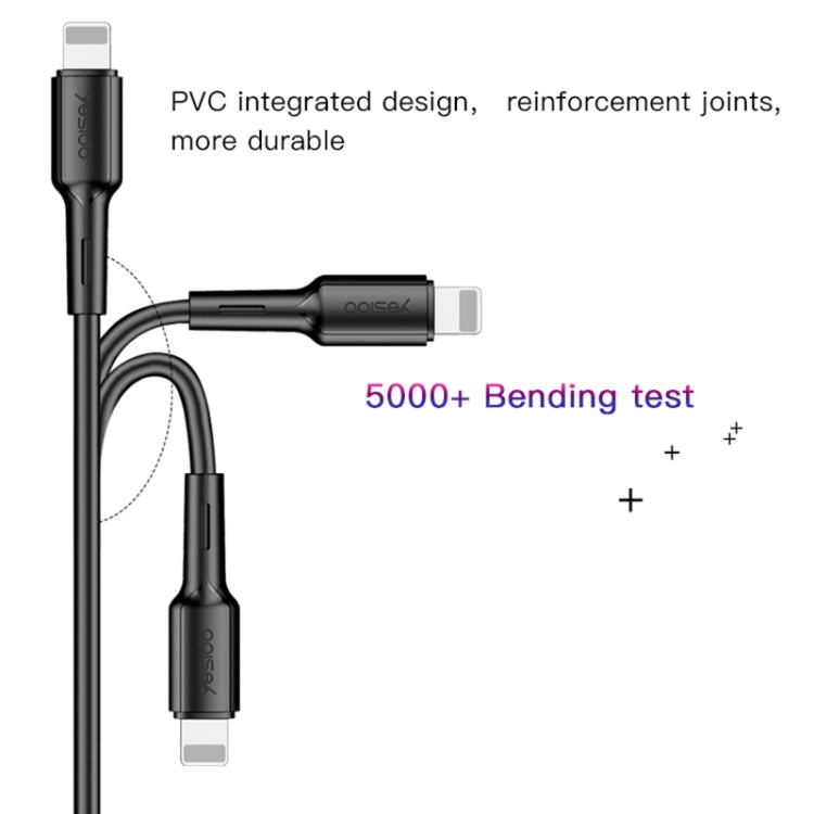 Yesido CA41 3.5A USB to 8 Pin + Micro USB + USB-C / Type-C Charging Cable, Length: 1m(White) - Multifunction Cable by Yesido | Online Shopping UK | buy2fix