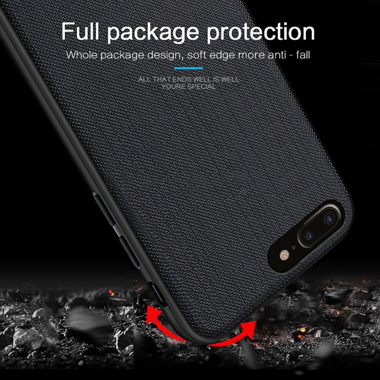 MOFI Anti-slip PC + TPU + Cloth Case for iPhone 8 Plus & 7 Plus(Black) - More iPhone Cases by MOFI | Online Shopping UK | buy2fix